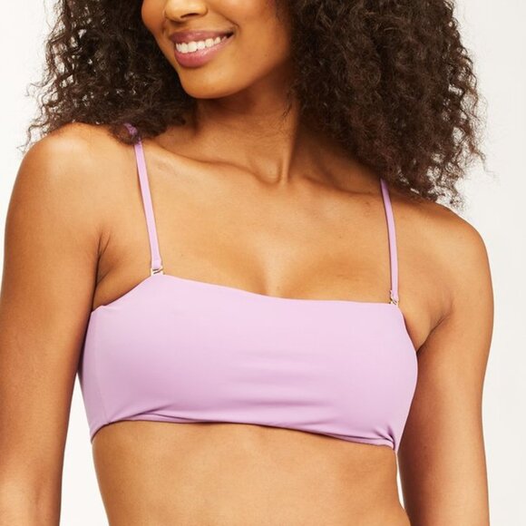 Billabong Sol Searcher Bandeau Bikini Top Ultraviolet Purple S/8 - Picture 1 of 8